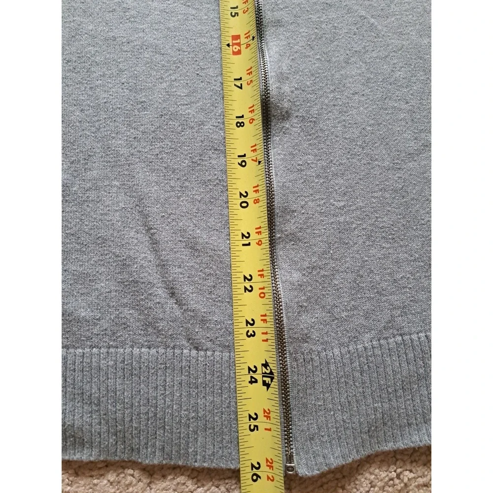 Banana Republic Men's Grey Long Sleeve Full Zipper Cardigan Sweater Large